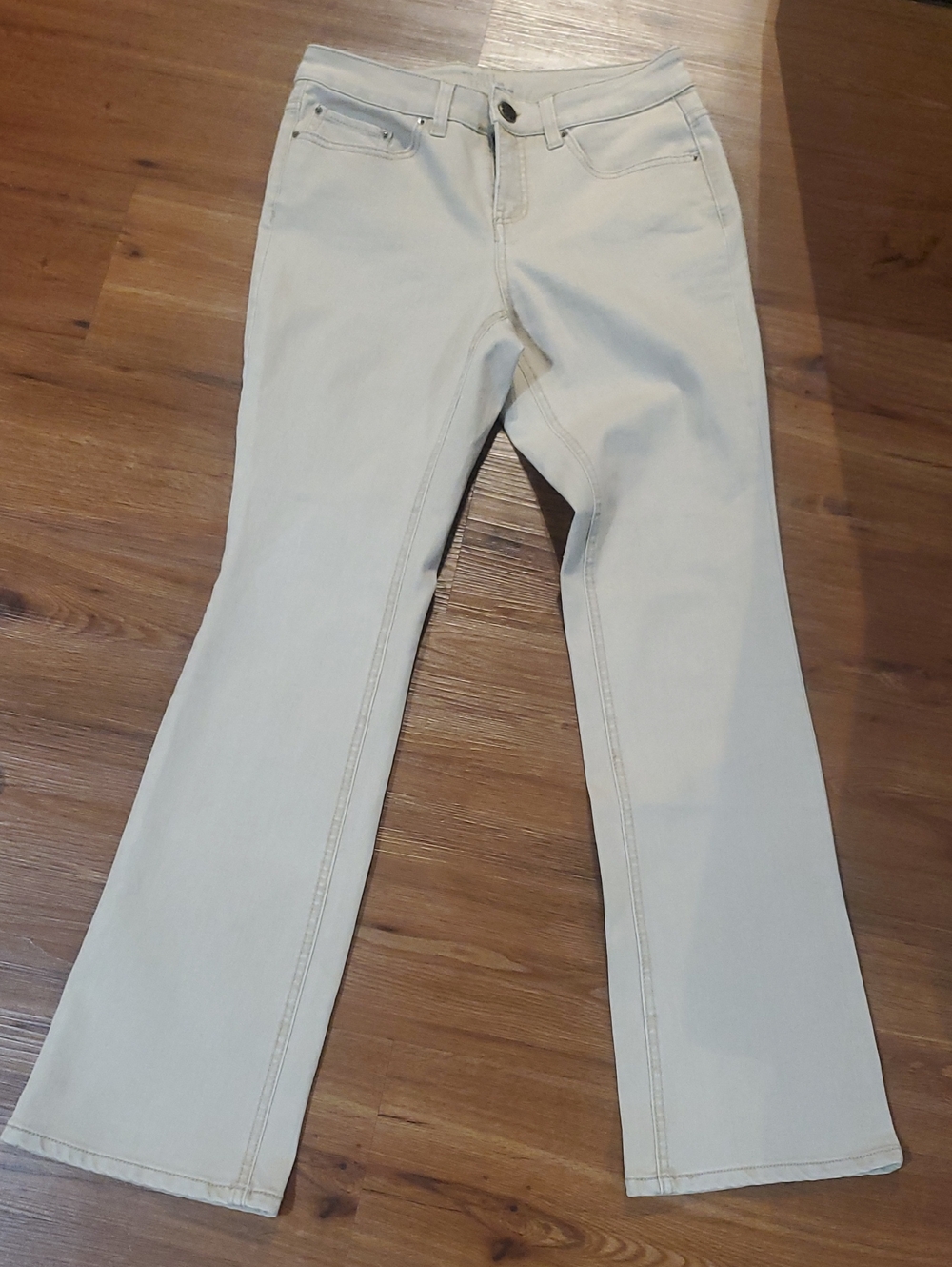 Time and Tru Light Tan Flare Jeans